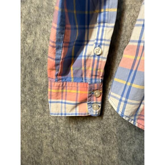 Vineyard Vines Womens Half Button Front Colorful Plaid Long Sleeve - Size 4 - Picture 3 of 7